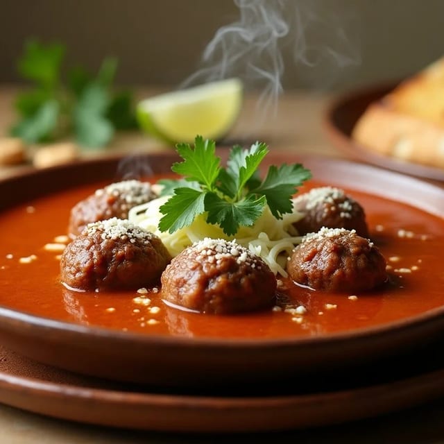 Sopa de Albondigas (Meatball Soup).