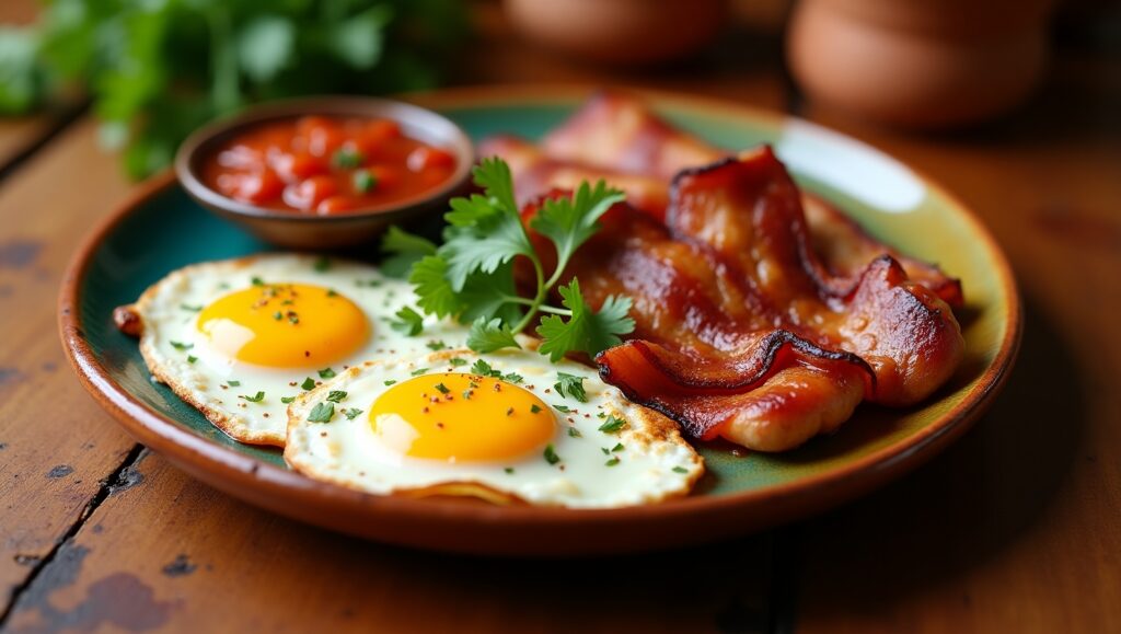 2 Eggs with Bacon, Sausage or Ham