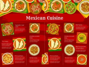 Mexican menu