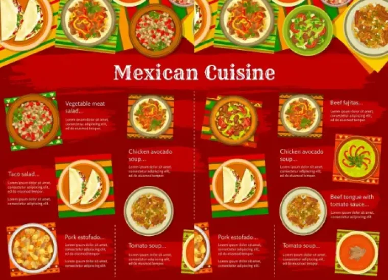 Mexican menu